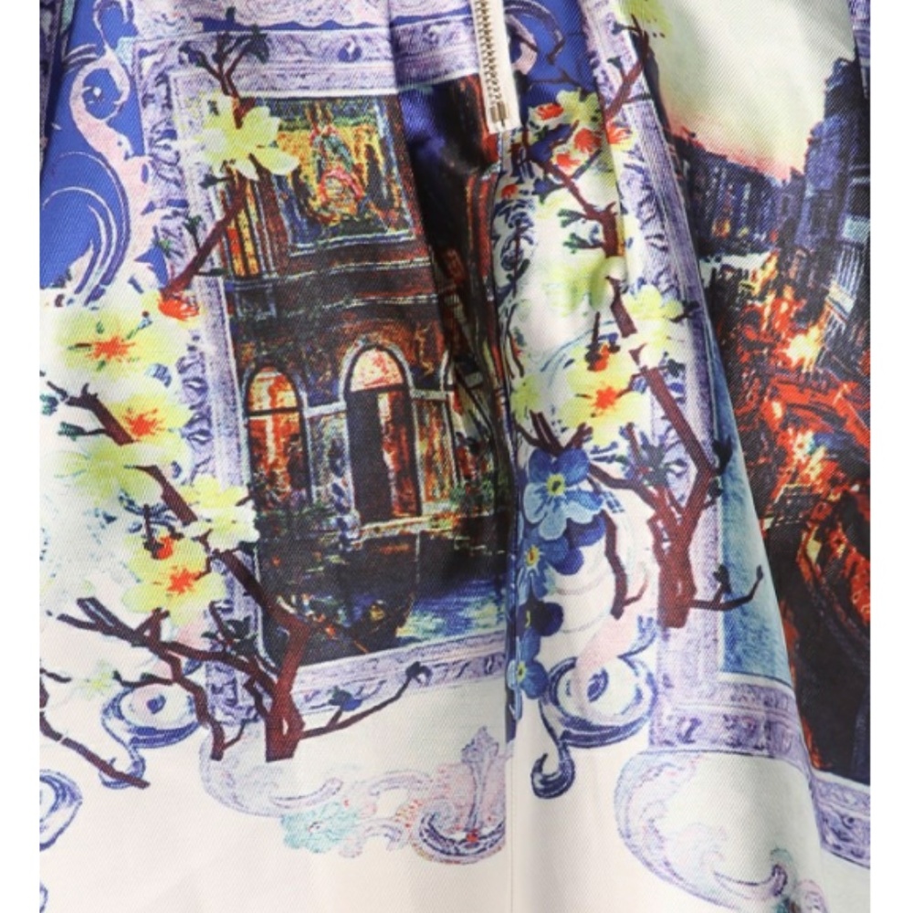 High Waist Printed Skirt - Picture 4 of 4